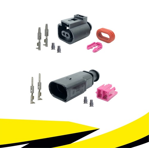 Buchse stecker 2 polig - +, 2-polig